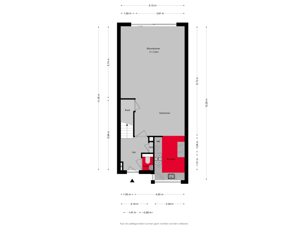 Bekijk plattegrond van Begane grond van Oranjeplein 18