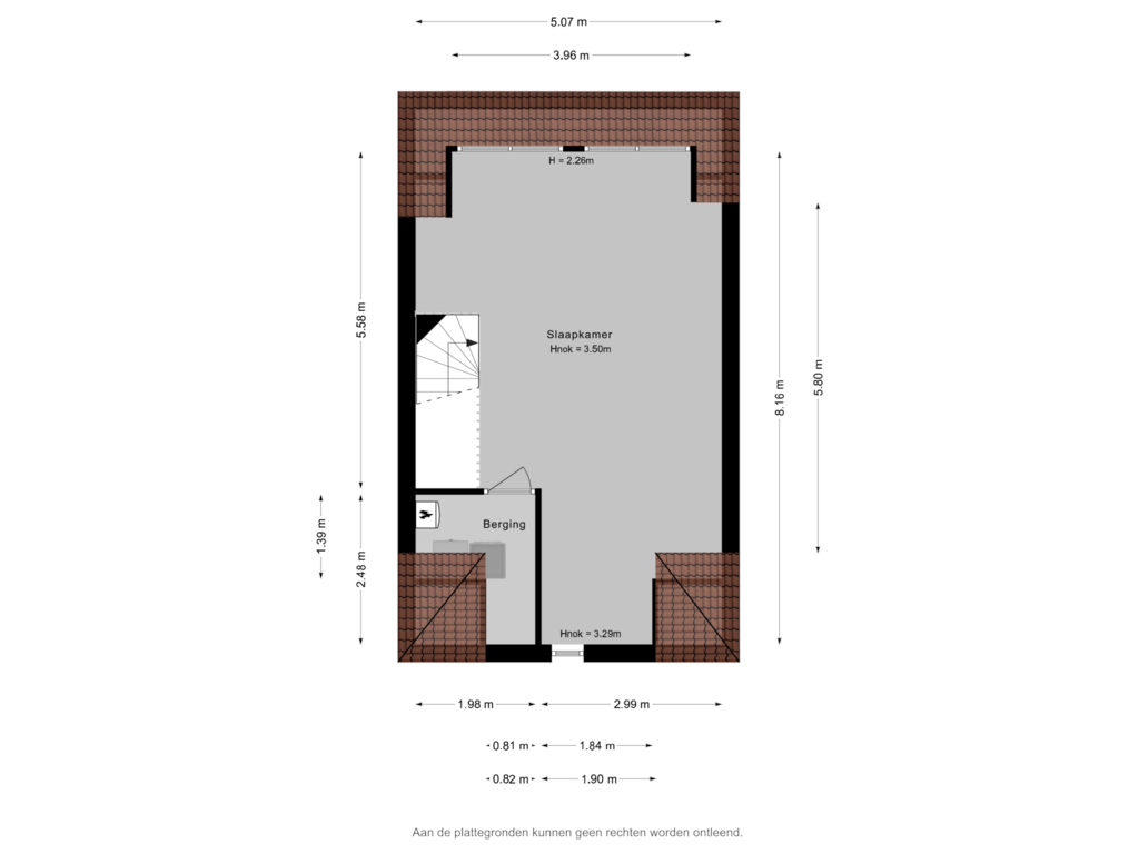 Bekijk plattegrond van 2e verdieping van Oranjeplein 18