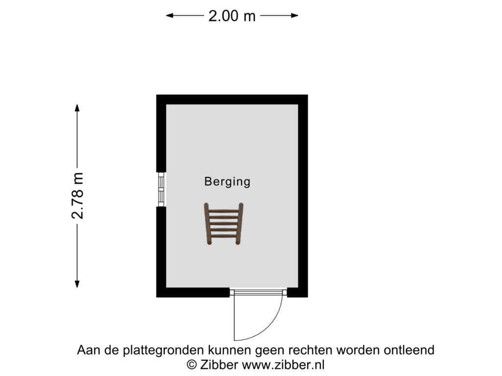 Bekijk plattegrond van Berging van Staringlaan 11