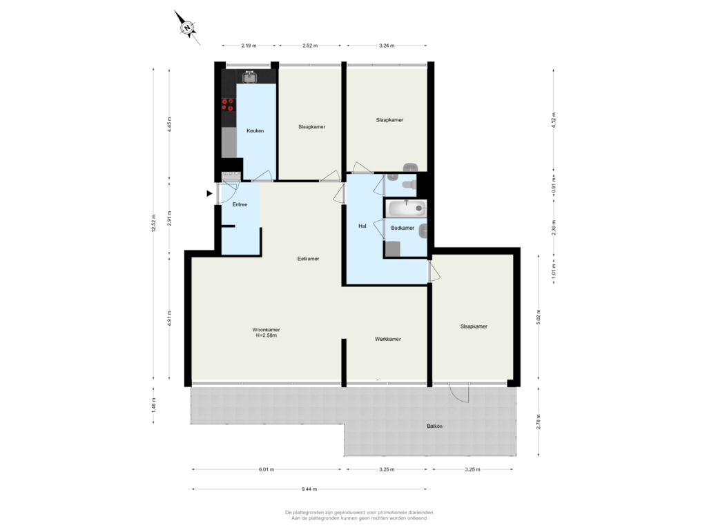 Bekijk plattegrond van 3de Verdieping van Merellaan 913