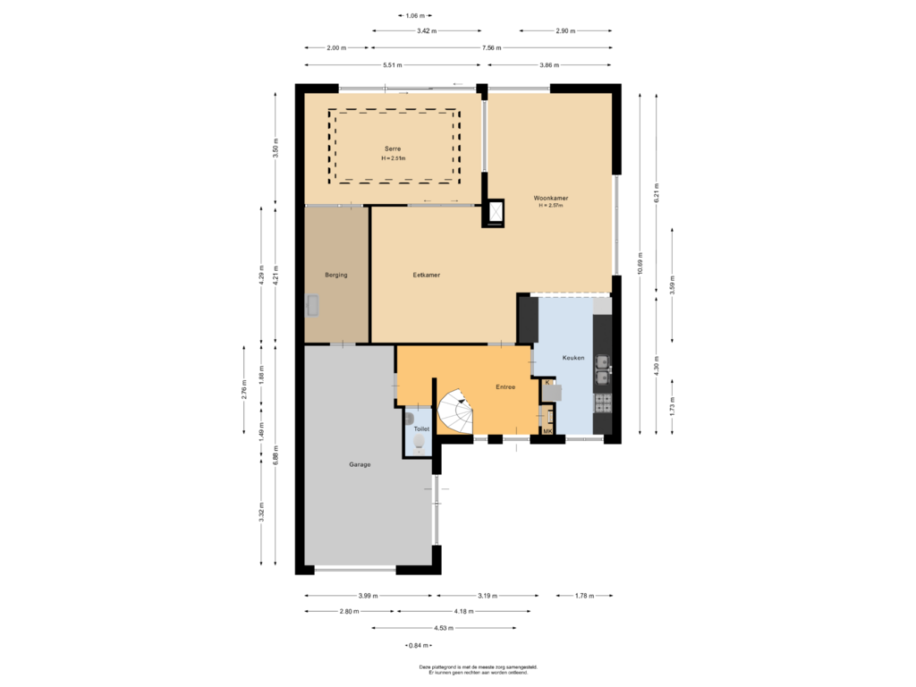 Bekijk plattegrond van Begane grond van Dokter W. van der Horstlaan 43