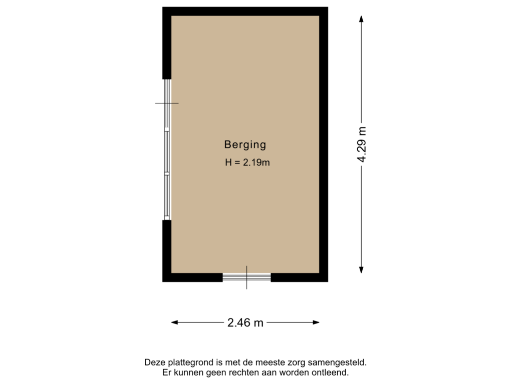 Bekijk plattegrond van Berging van Dokter W. van der Horstlaan 43