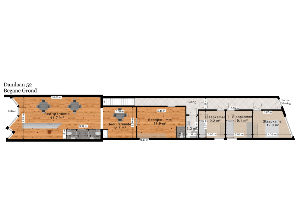 View floorplan of Begane Grond of Damlaan 52