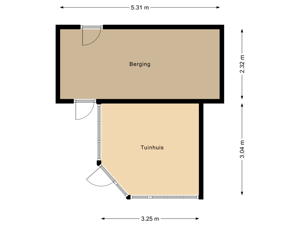 View floorplan of Berging of Meeuwenlaan 7