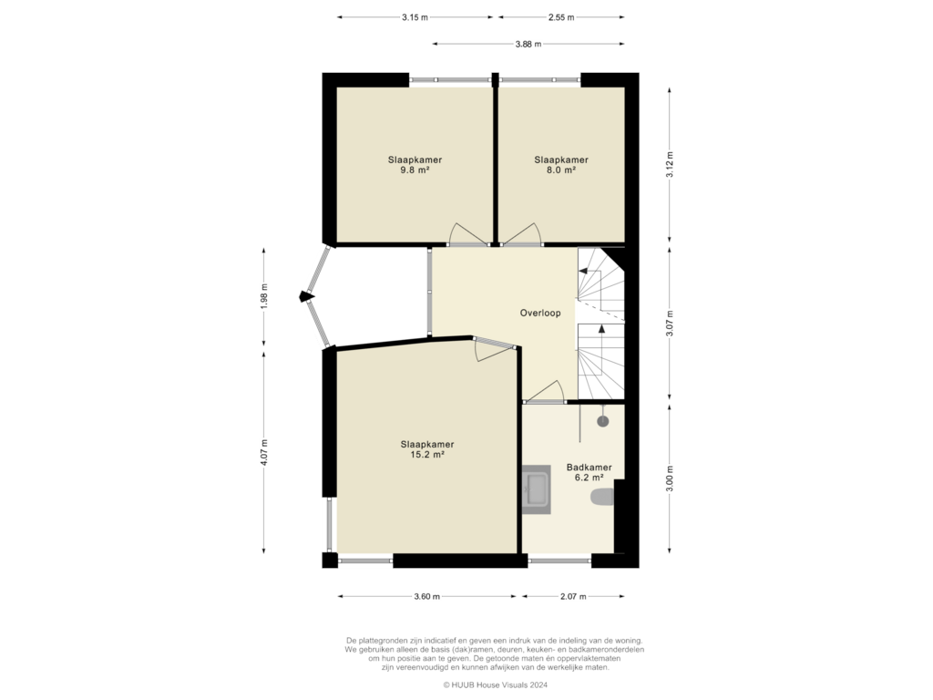 Bekijk plattegrond van 1e Verdieping van Rex Harrisonstraat 24