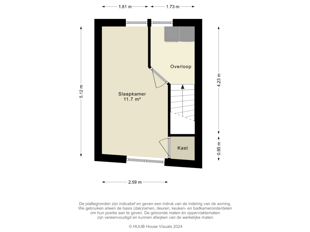 Bekijk plattegrond van 2e Verdieping van Rex Harrisonstraat 24