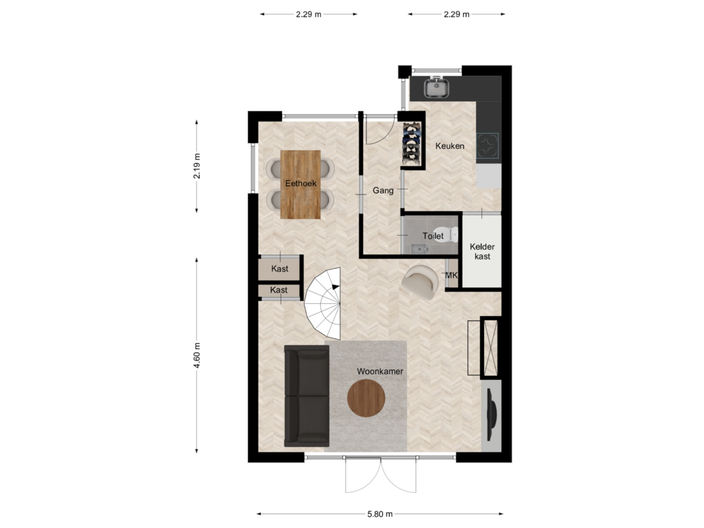 Bekijk plattegrond van Begane grond van Ds. Sannesstraat 170