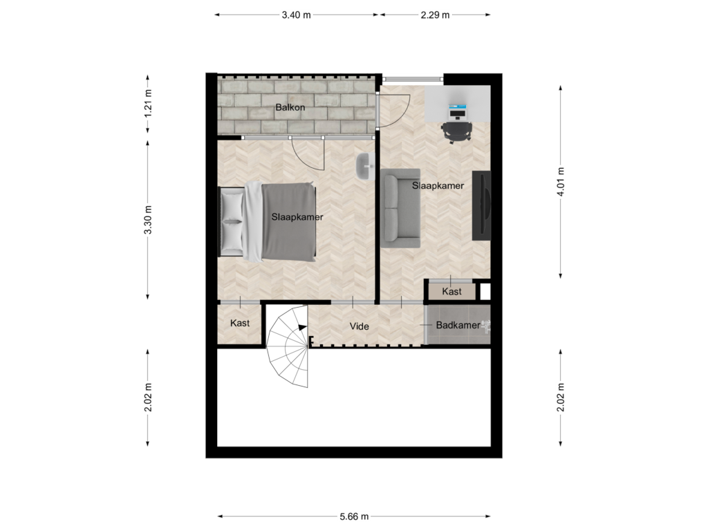 Bekijk plattegrond van Eerste verdieping van Ds. Sannesstraat 170