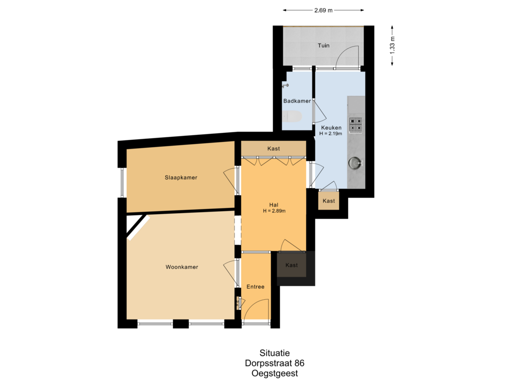 View floorplan of Situatie of Dorpsstraat 86