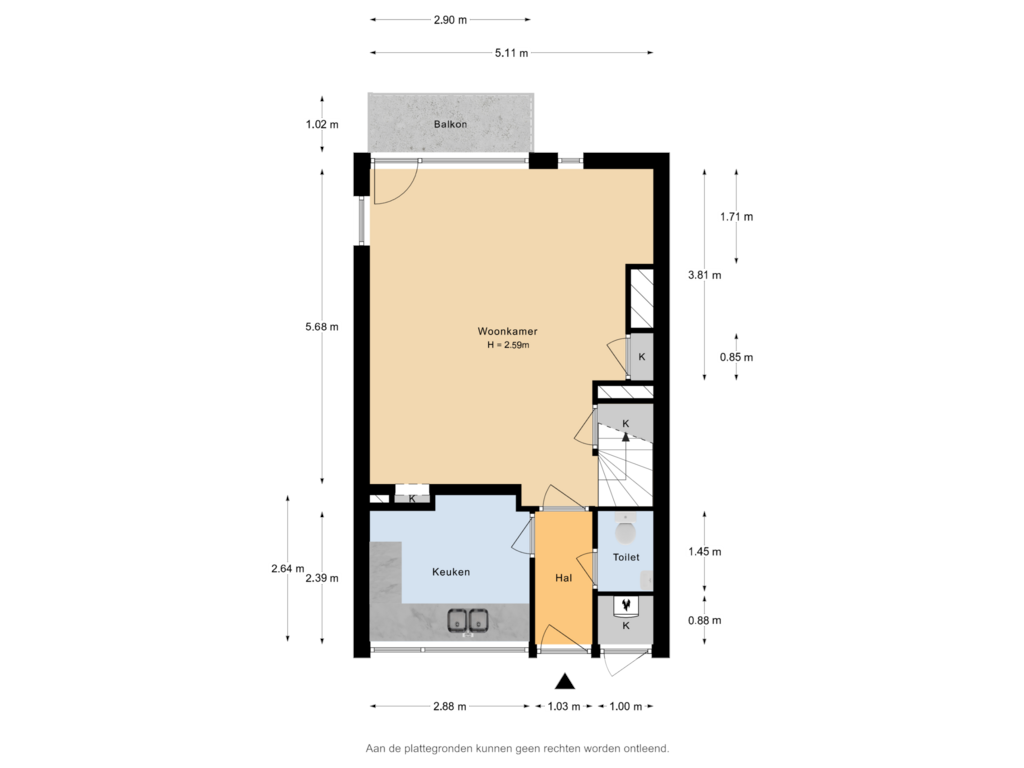 Bekijk plattegrond van 1e verdieping van Karel Doormanlaan 424