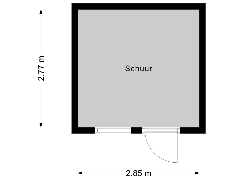 Bekijk plattegrond van Schuur van Van der Zaanstraat 16