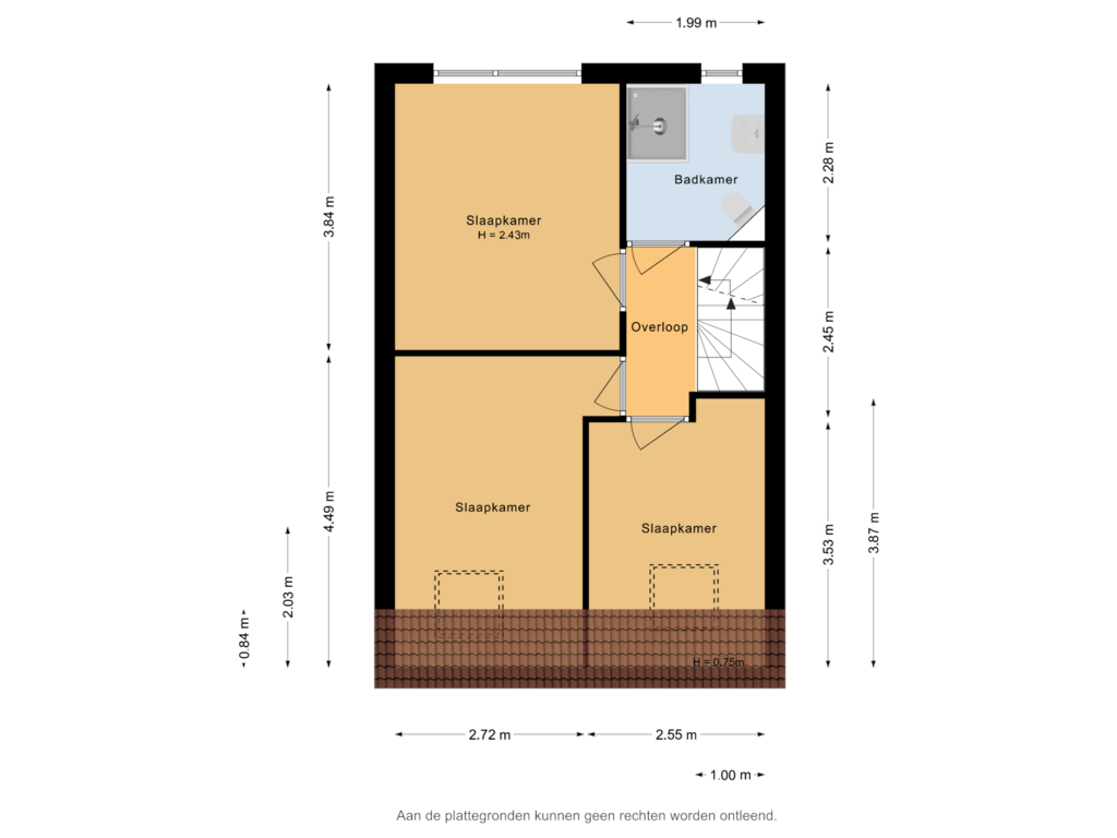 Bekijk plattegrond van 1e verdieping van Appelgaard 1