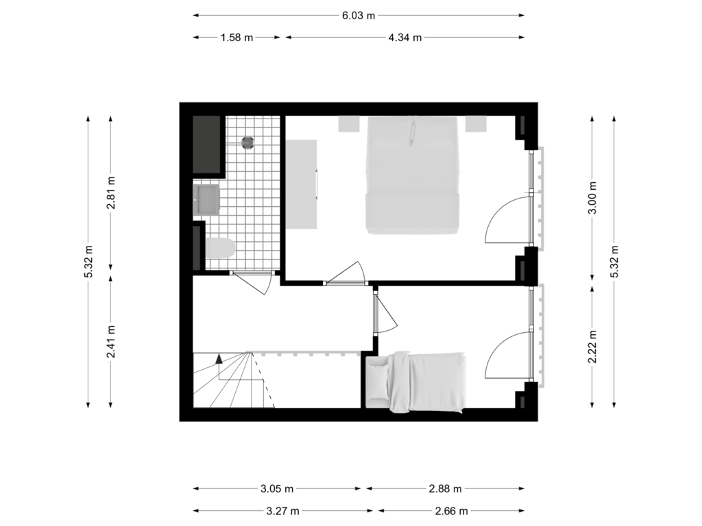 View floorplan of 1e_verd of Jan Kiststraat 11