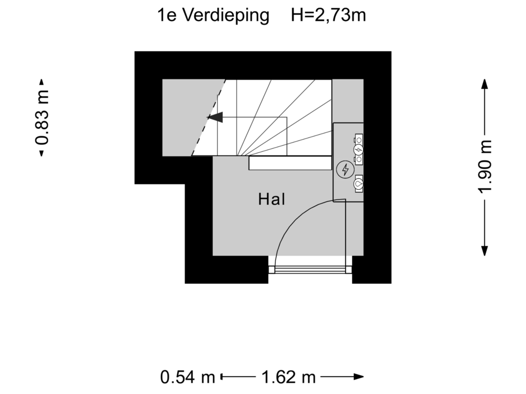 Bekijk plattegrond van 1e Verdieping van Caan van Necklaan 299