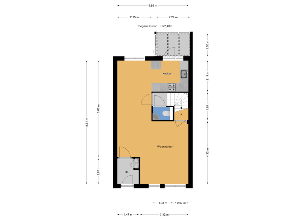 Bekijk plattegrond van Begane Grond van Larixdreef 10