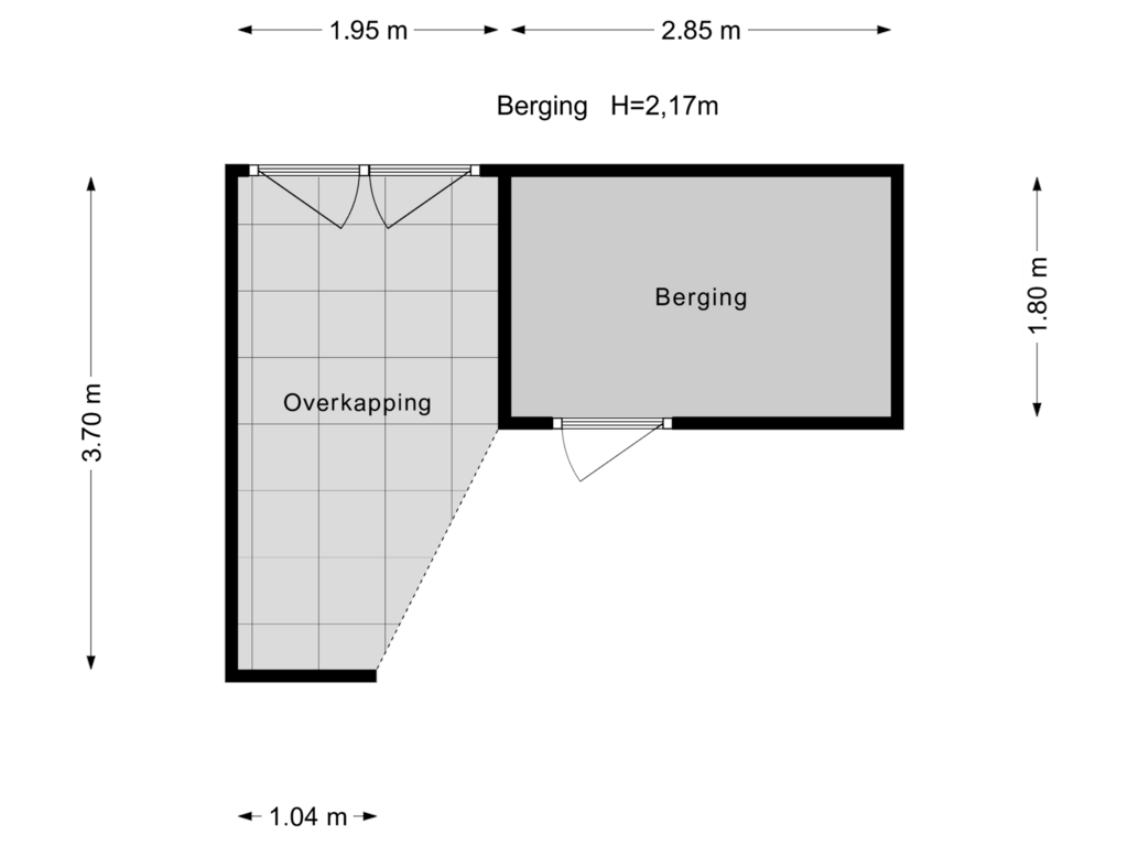 Bekijk plattegrond van Berging van Larixdreef 10