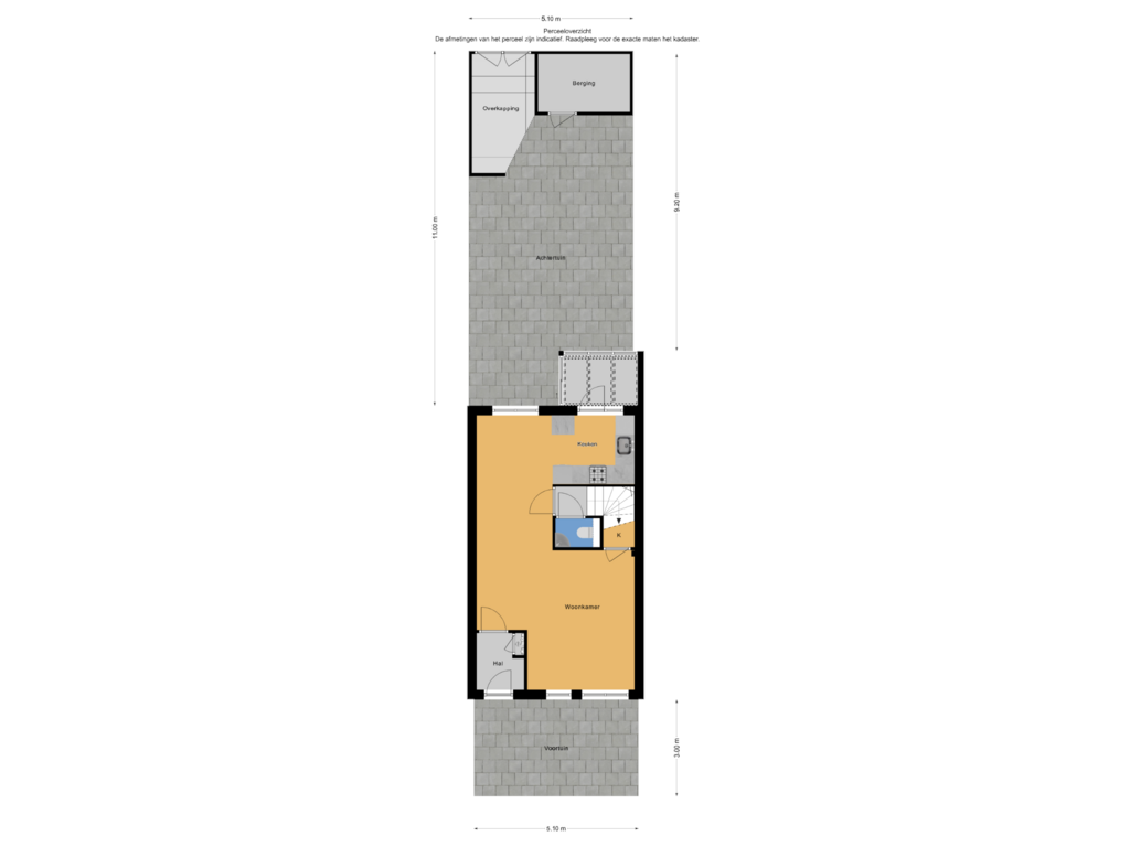 Bekijk plattegrond van Perceeloverzicht van Larixdreef 10