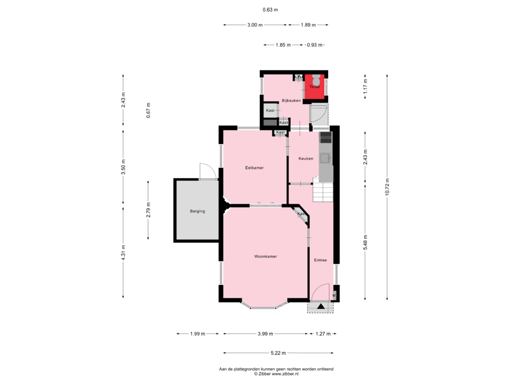 View floorplan of Begane Grond of Dirck Raphaëlsz Camphuysenstraat 13