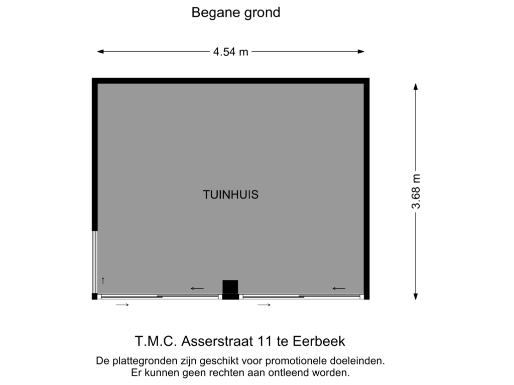 View floorplan of Begane grond of T.M.C. Asserstraat 11