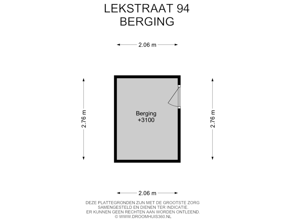 Bekijk plattegrond van Berging van Lekstraat 94