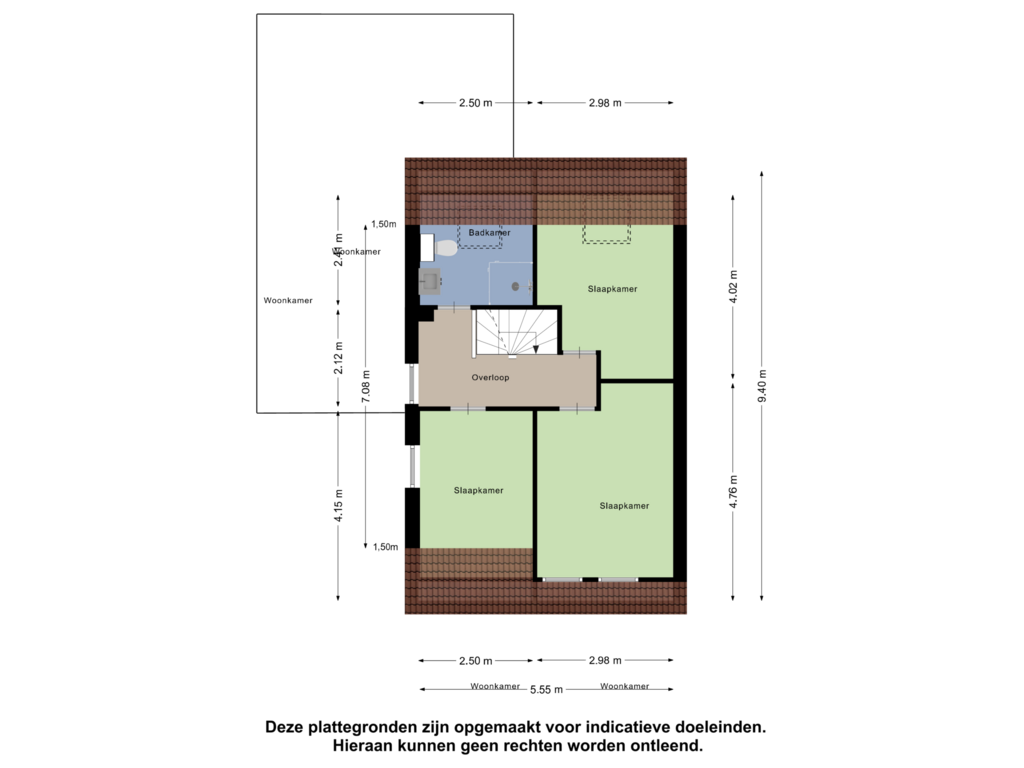 View floorplan of Eerste Verdieping of De Oehoe 13