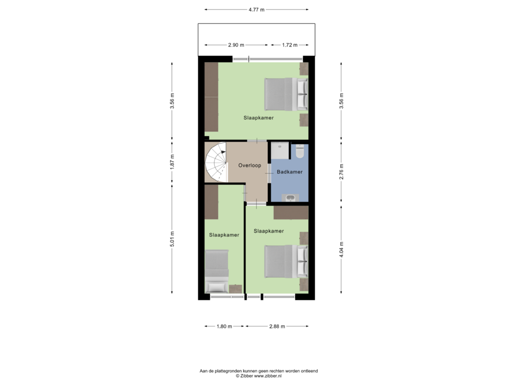 Bekijk plattegrond van Tweede verdieping van Mospad 15