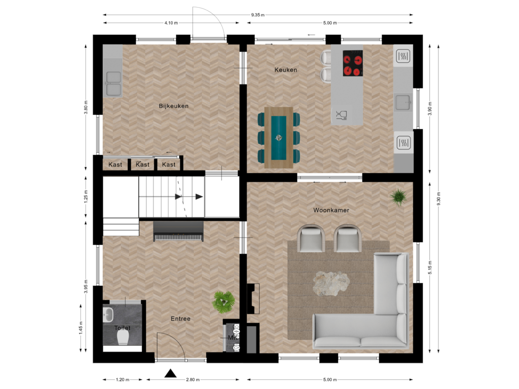 View floorplan of Begane Grond of Enterstraat 106