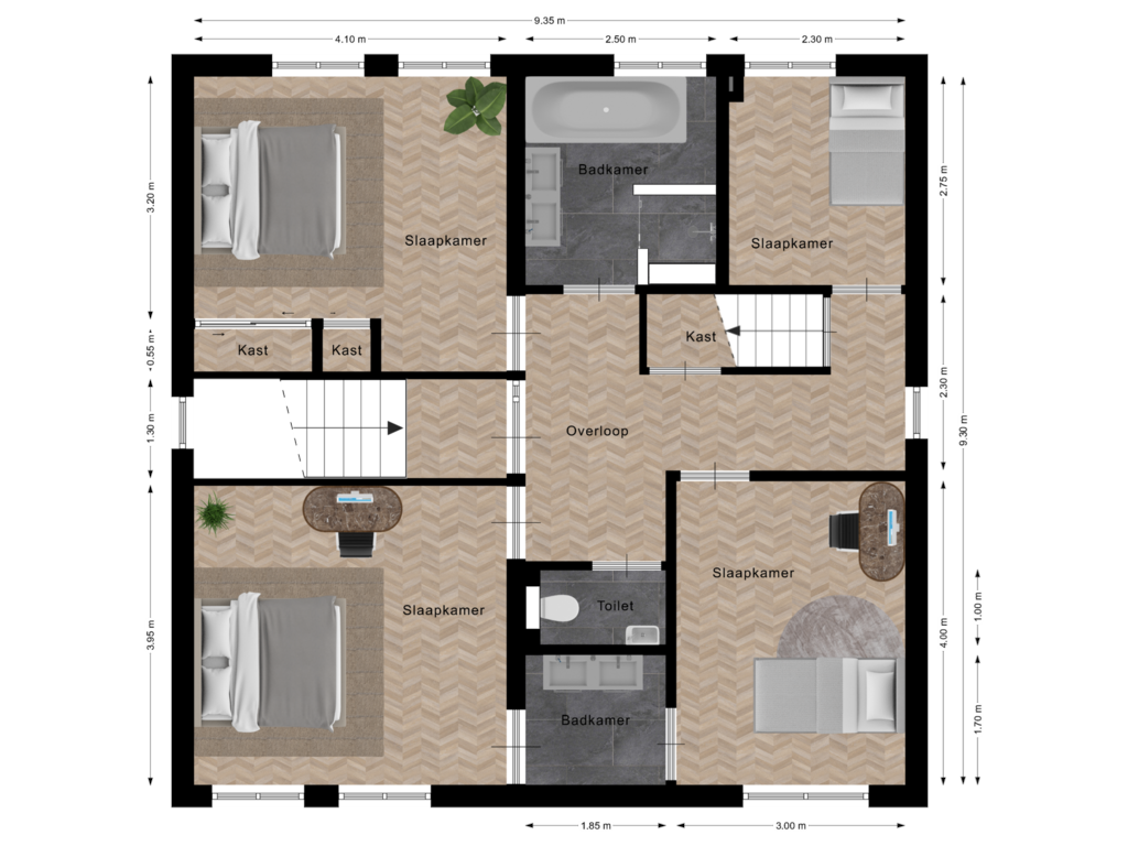 View floorplan of Eerste Verdieping of Enterstraat 106