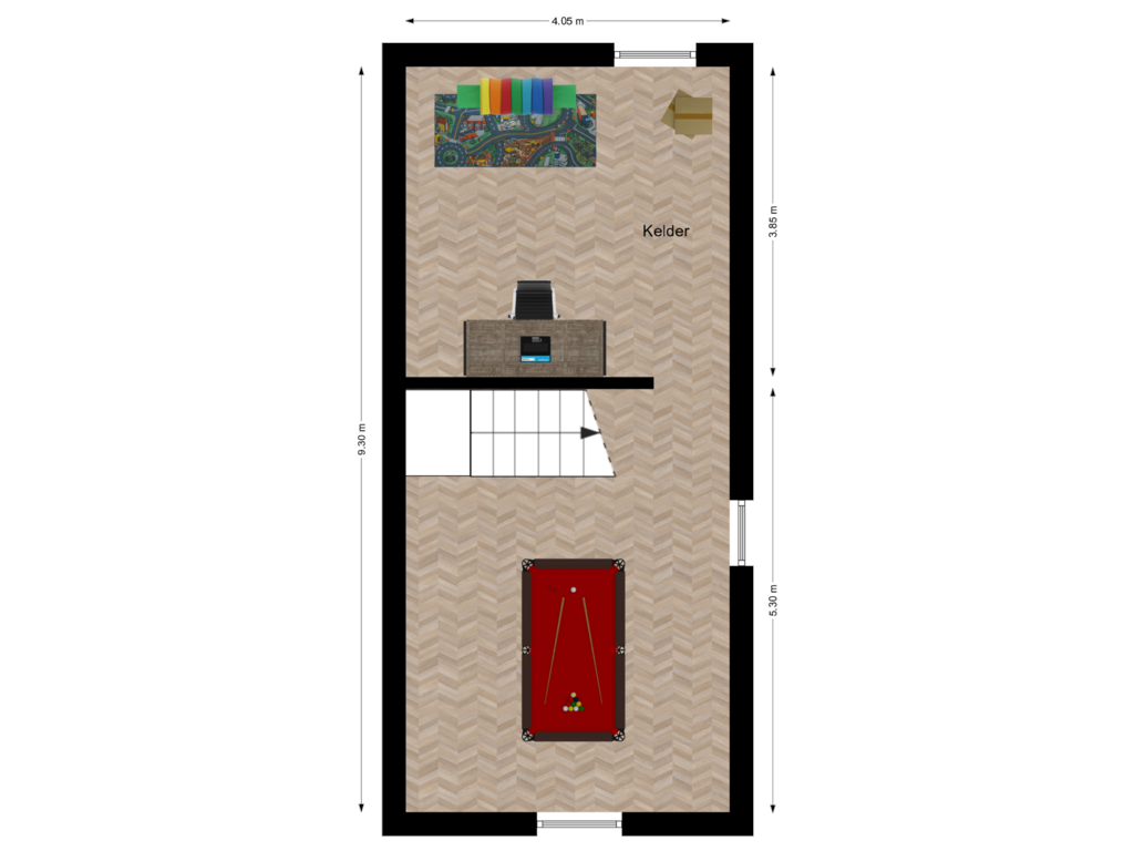 View floorplan of Kelder of Enterstraat 106