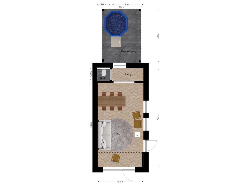 View floorplan of Bijgebouw of Enterstraat 106