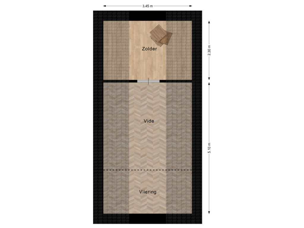 View floorplan of Vliering of Enterstraat 106