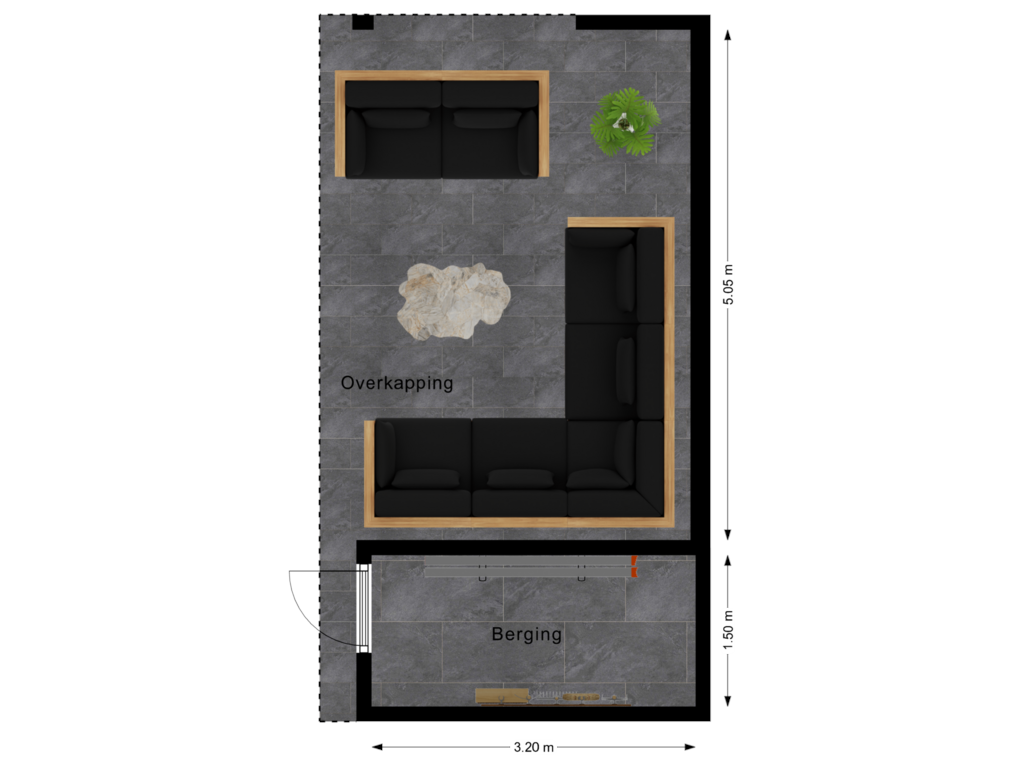 View floorplan of Overkapping of Enterstraat 106