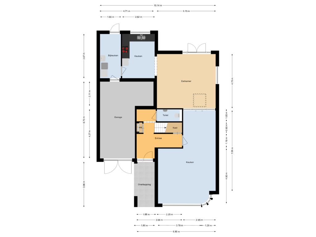 Bekijk plattegrond van Begane grond van Nieuwe Deventerweg 109-B