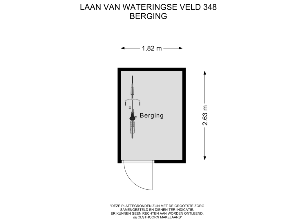 Bekijk plattegrond van Berging van Laan van Wateringse Veld 348