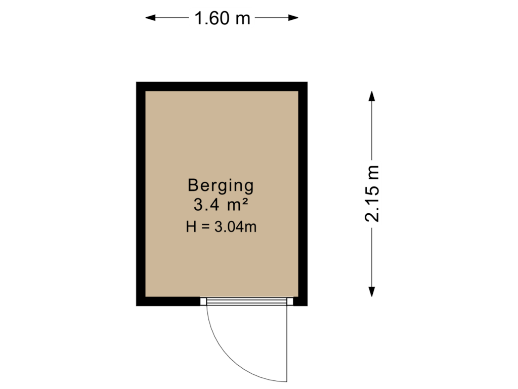 Bekijk plattegrond van Berging van Willem Lodewijkstraat 71