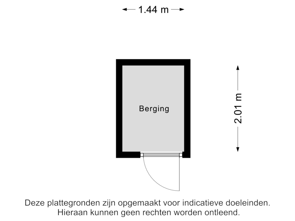 View floorplan of Berging of Rietkerkweg 354