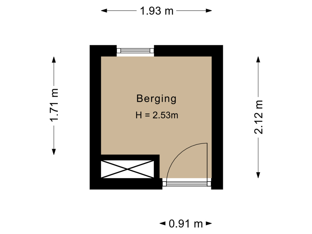 View floorplan of Berging of De Akkeren 30-A