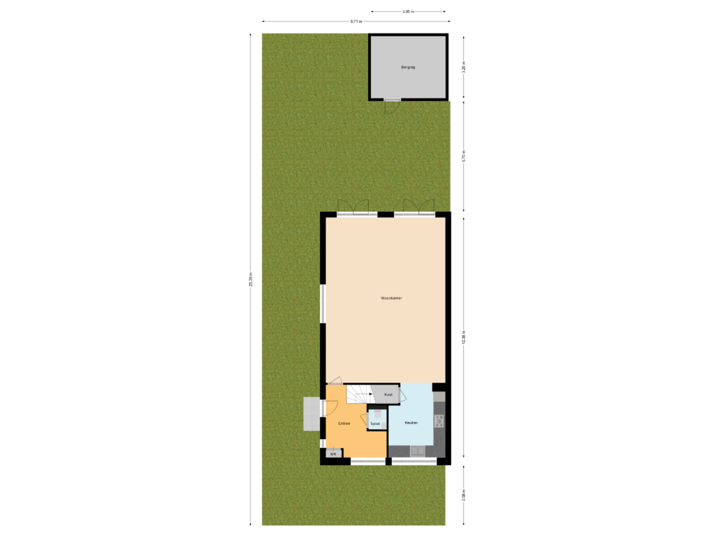 Bekijk plattegrond van Begane Grond Met Tuin van Annie M.G. Schmidtlaan 7