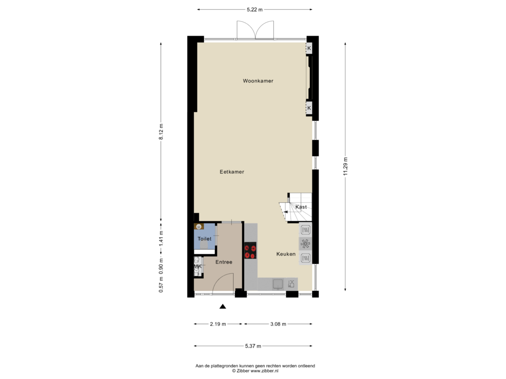 Bekijk plattegrond van Begane grond van Strandfontein 26