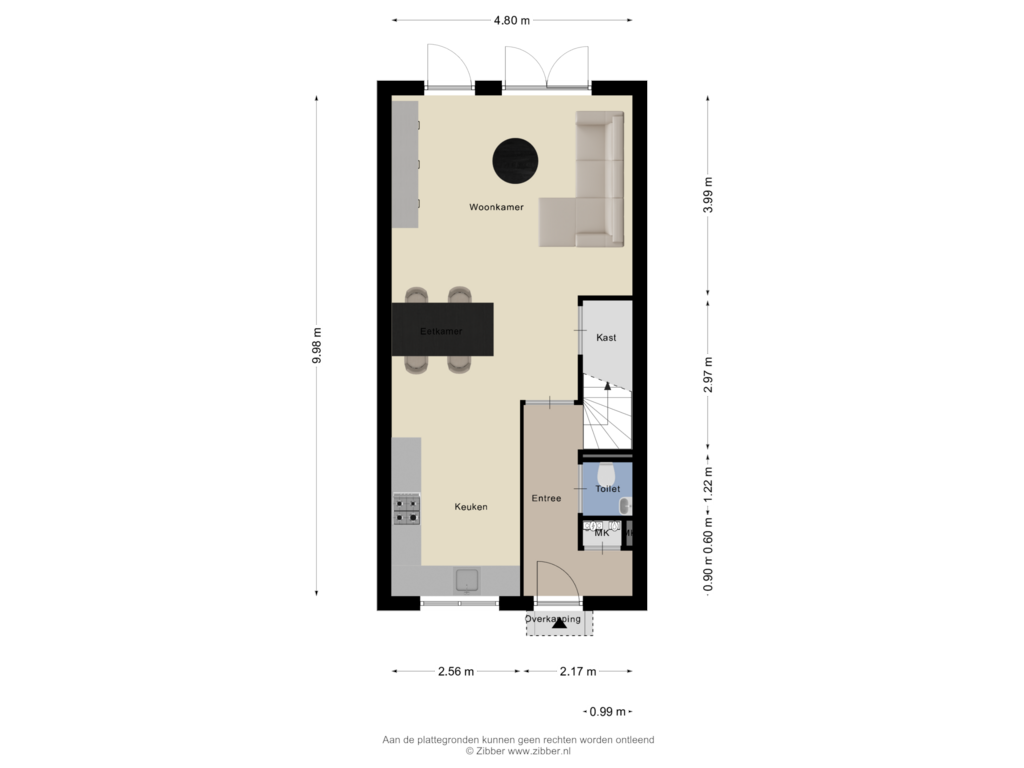 View floorplan of Begane grond of Kerkwijk 18-A