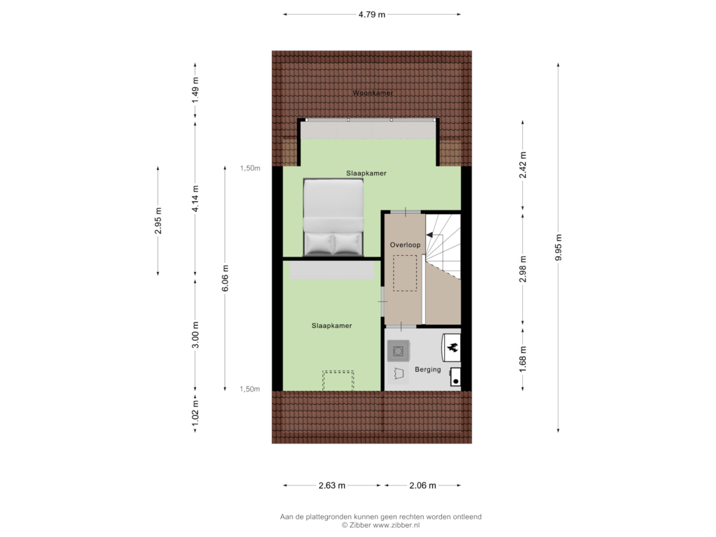 View floorplan of Tweede verdieping of Kerkwijk 18-A