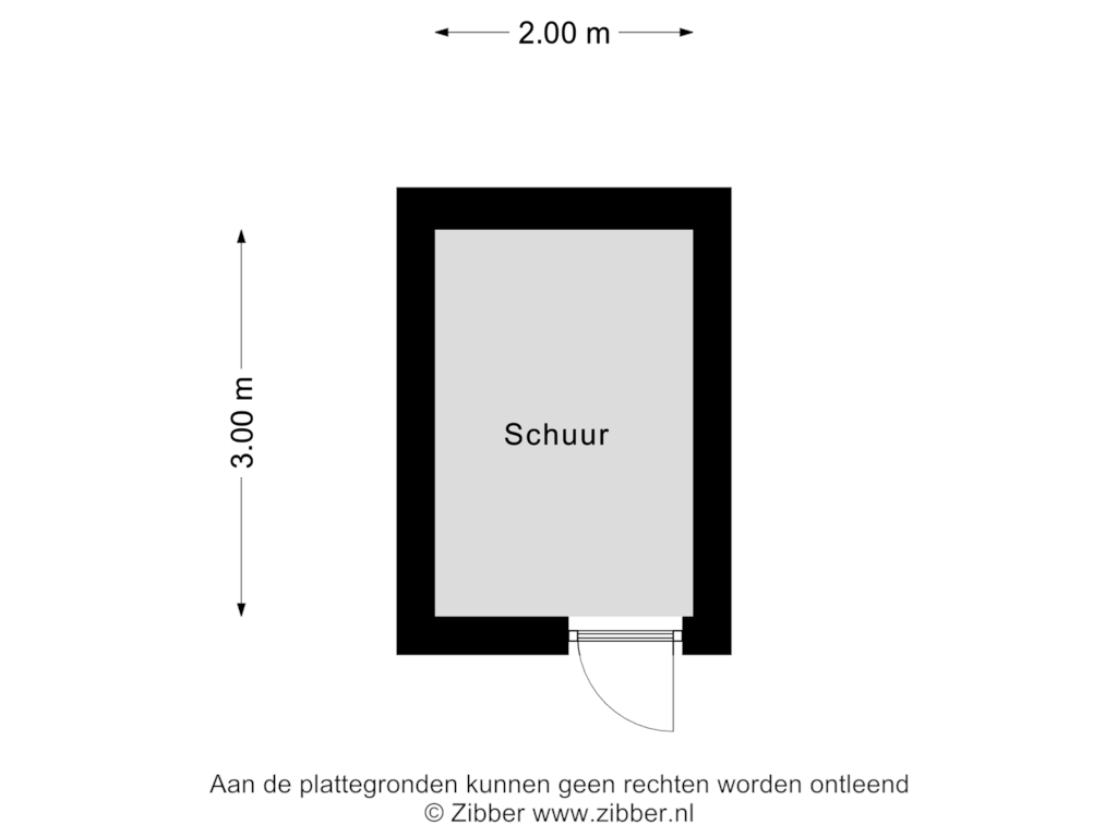 View floorplan of Schuur of Kerkwijk 18-A