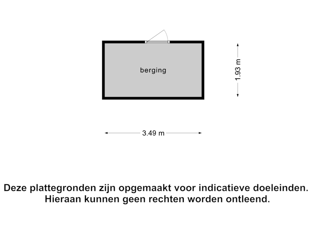 View floorplan of Berging 1 of Duivelsbruglaan 12