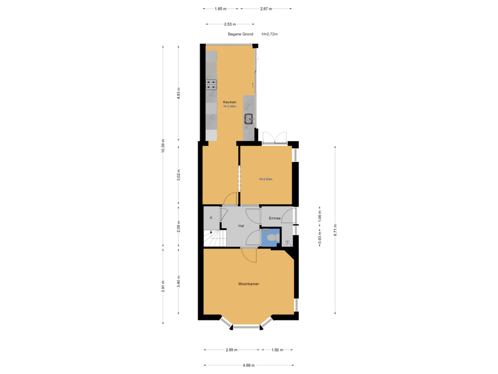 Bekijk plattegrond van Begane Grond van Parkietlaan 4