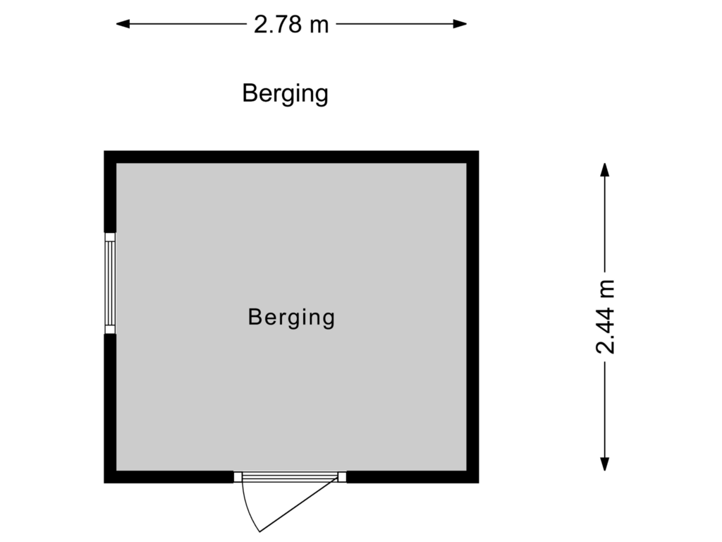 Bekijk plattegrond van Berging van Parkietlaan 4