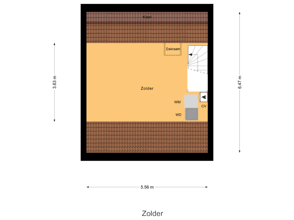 Bekijk plattegrond van Zolder van Salkplantsoen 14