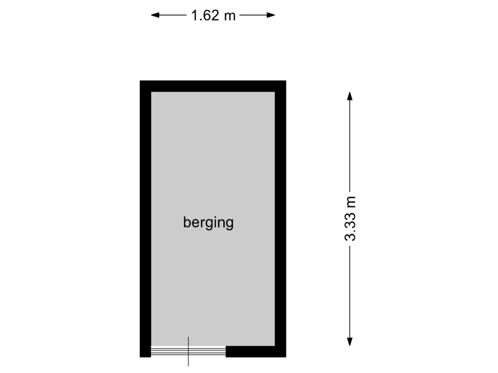 View floorplan of berging of Lobeliastraat 5