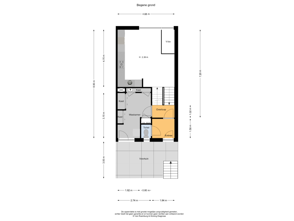 Bekijk plattegrond van Begane grond van Joseph Lokinlaan 6