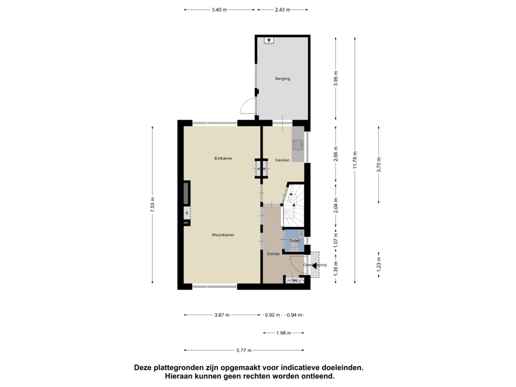 Bekijk plattegrond van Begane Grond van Hogeweg 4