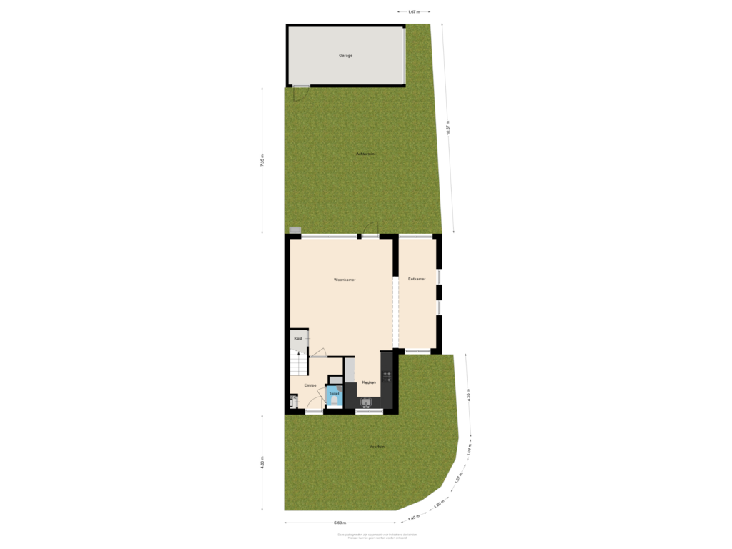 Bekijk plattegrond van Situatie van Jacob Catsstraat 23